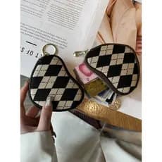 Bolsa de moedas de lona simples japonesa feminina