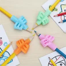 1 unidade de pega de lápis de borracha macia TPR para correção da escrita infantil e suporte para os dedos, material