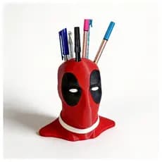 Busto Deadpool Porta Canetas – Organizador de Mesa Geek Decorativo
