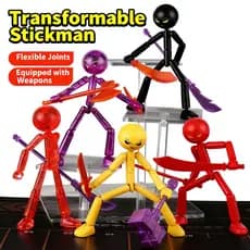 1 Conjunto De Manequim De Impressão 3D Multi-Articular Stickman Brinquedo Novidade Figura De Ação Montado Robô Móvel Fei
