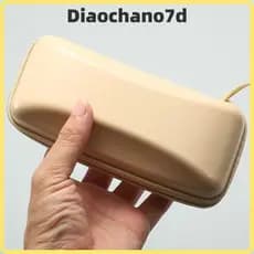 Bolsa Cosmética DIAOCBR , Caixa De Óculos De Sol Com Zíper De Couro , De Armazenamento Portátil Quadrada Anti-Queda Femi