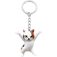Bonito Engraçado Dança Gato Chaveiro Saco Encantos Bolsa Para Bolsas Mochilas Chaves Do Carro Acessórios Mulher Presente
