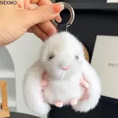 Chaveiro De Pelúcia De Coelho NEXMO , Fofo De Animal Pompom , Pingente Com Bolsa