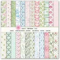 VIVIQUEN Pacote com 24 Folhas de Papel Floral Multicolorido para Scrapbook, 12 polegadas, Papel Artesanal Especializado