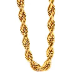 Colar Masculino de Corrente Grossa Dourada, Banhado a Ouro 18K, 10mm, Estilo Hip Hop, Resistente a Manchas, Clássico dos