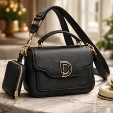 Kit Bolsa Feminina Transversal Tiracolo Luxo Com Carteira Versátil Moda Premium