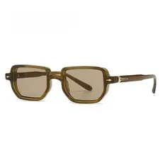 Moda Retângulo Óculos De Sol Feminino Tons UV400 Retro Gradiente Masculino Quadrado Tendência Rebites