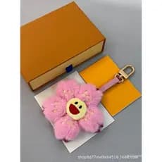 5N0I Chaveiro de pelúcia com design de flor de cerejeira do Mugura Takashi, pingente de bolsa em forma de girassol, chav