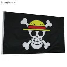 [MAR] Bandeira De Alta Qualidade 90x150CM De Produtos À Vista One Piece Luffy Skull Flag Para Presentes Comerciais COD