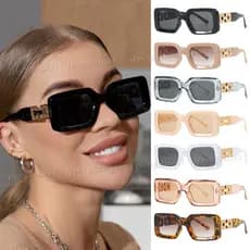 Moda Europeia Americana Luxo Retângulo Óculos De Sol Para Mulheres Homens Moldura Quadrada Dobradiça Dourada Tons Avança