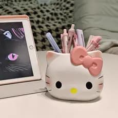 [Rhian] Porta-Canetas Fofo De Desenho Animado Sanrio Hello Kitty Lápis De Estudante Kawaii Papelaria Maquiagem Escova Ar