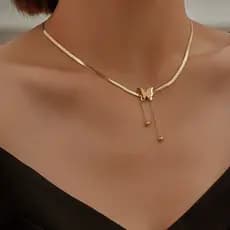 Colar de borboleta em aço inoxidável banhado a ouro com acabamento fosco, pulseira de borboleta, joias de casamento, ace