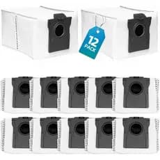 Pacote com 12 Sacos de Aspirador Compatíveis com Dreame L50 Ultra/L40 Ultra/X50 Ultra/X40 Ultra/X30 Ultra/L10s Ultra Gen