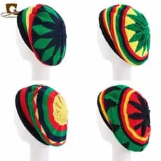 Chapéu Popular Europeu Americano Popular Arco-Íris Chapéu de Lã de Boina Reggae Chapéu Pullover Bandeira Nacional