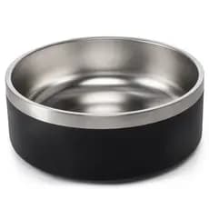 Comedouro Pet Aço Inox Antiderrapante 946ml Madog Preto