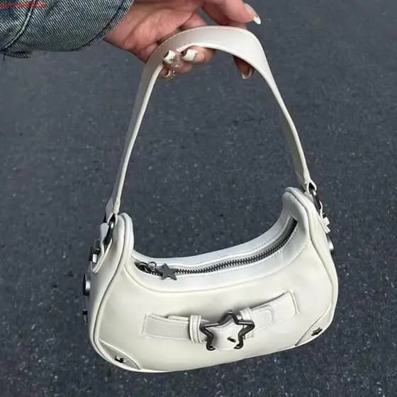 JUNYUE Bolsa Feminina Hobo , Estilo Coreano Estrela Nas Axilas , Bolsas Y2K De Ombro De Cor Sólida Compras