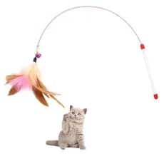 [Estoque pronto] Brinquedo para gatos Vara provocadora de gatos Fio de aço longo Não é fácil de dobrar Pena de gato prov