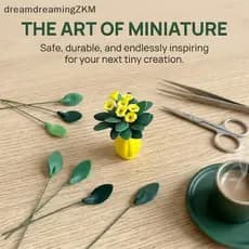 [Dreaming] Micro Paisagem Folha Verde Casa De Bonecas Modelo Simulação Acessórios De Plantas Para Mini Exibição De Cena