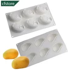 CFSTORE 6 Cavidade 3D Manga Em Forma De Molde De Bolo De Silicone Antiaderente Cozimento Para Pastelaria Mousse Sobremes