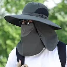 Chapéu De Sol Verão Ao Ar Livre Aba Grande Caminhadas Pesca Viagem Uv De Jardinagem Proteção Facial