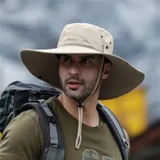 Nova Moda Verão Balde Chapéu Cowboy Homens Pesca Ao Ar Livre Caminhadas Praia Chapéus Malha Respirável Anti UV Boné De S