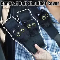 1/2/3 Unidades Capa De Ombro Para Cinto De Segurança De Carro Gato Preto-Almofadas Automotivo-Decoração De Interiores-Ga