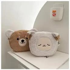 1 Pçs Bonito Gato Urso Ovelha Forma Recurso Estilo Nacional Couro Poliéster Plutônio Meninas Dos Desenhos Animados Luxo