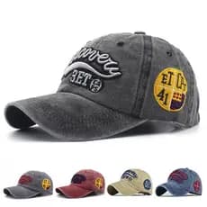Retro Lavado Boné De Beisebol Do Algodão Bordado Cap Casuais Esportes Ao Ar Livre Sol Pai Chapéus