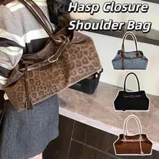 JUNYUE Bolsa De Ombro Com Fecho De Ferrolho , Sacola Estilo Coreano Estampa De Leopardo , Pacotes De Axilas De Grande Ca