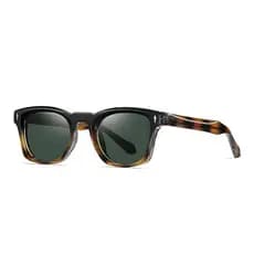 Moda Quadrada Feminina Polarizada Óculos De Sol Retro Rebites Masculino Punk Claro Gradiente Tons UV400