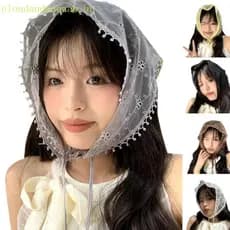 CLO Lenço Renda Étnica Bandanas Meninas Faixa Cabelo Elegante Cachecol Enfeite Cabeça