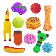 Kit 5 Mordedor Pet Brinquedos De Borracha Para Cães Cachorro Com Barulho