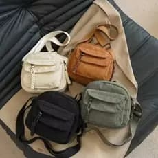 Bolsa Pequena Casual dia a dia Veludo Shoulderbag Várias Divisórias Estilosa