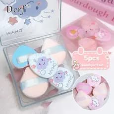 Conjunto de 5 Esponjas de Maquiagem Mini Macias, Blender, Esponja de Base Marshmallow, Ferramentas de Maquiagem