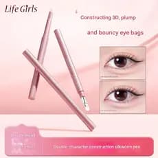 Caneta Contorno e Iluminador 2 em 1 Aegyosal Pen Life Girls Bang Feel, Caneta para Pálpebras Duplas, Maquiagem Suave e d