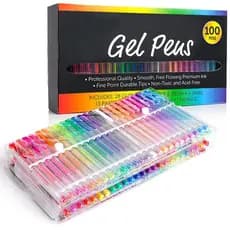 Conjunto de Canetas Gel com 12 Cores, Tinta Metálica Brilhante para Colorir, Desenhar, Scrapbooks, Diários e Materiais d