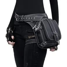 Bolsa de Cintura Steampunk, Pochete de Couro Gótico, Bolsa de Ombro Transversal, Bolsa de Viagem, Bolsa de Perna, Bolsa