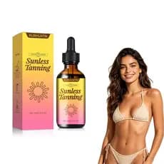 Gotas de Bronzeamento Sem Sol para Beber, Ingredientes Naturais e Orgânicos, Bronzeador Hidratante para Rosto e Corpo (1