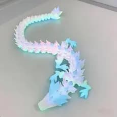 1 Unidade de Figura Colecionável de Dragão Luminoso, Decoração de Dragão Impressa em 3D Ajustável, para Quarto, Sala de
