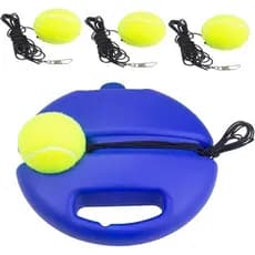 Kit de Bola de Tênis para Rebatida e Treinamento com 4 Bolas e 4 Cordas Elásticas para Iniciantes, Crianças e Adultos