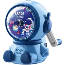 Apontador de Lápis Manual com Tema de Astronauta de Desenho Animado, Ferramenta de Apontar Lápis com Alimentação Automát
