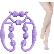 Braçadeira Circular para Pernas, Novo Rolo de Massagem Manual Relaxante 2025 com 9 Rodas, Massageador de Pernas com Braç