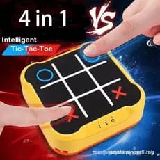 Jogo Tic Tac Toe Bolt |   Jogo de Quebra-Cabeça Eletrônico 4 em 1 Portátil, Brinquedo Educativo de Viagem para Crianças