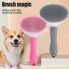 Pente para Remoção de Pelos de Animais de Estimação com Botão de Remoção de Pelos - Escova de Massagem para Beleza de Ga