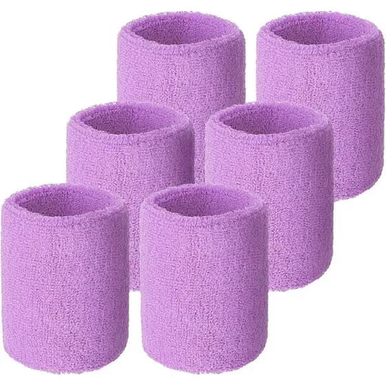 Willbond 6 Peças de Munhequeiras Esportivas para Competições, Munhequeiras Absorventes de Suor para Basquete, Tênis, Fut