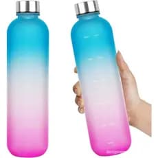 Garrafa de Água de 32 oz, Estilo Fosco, Garrafa de Água Esportiva Livre de BPA com Marcador de Tempo, Garrafa de Água à