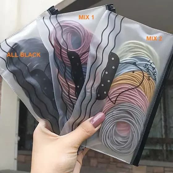 Faixa de Cabelo Coreana de Cinco Cores - Ajuste fino, altamente elástica, perfeita para o estilo do dia a dia.