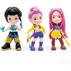 3 Peças de Figuras de Caçadores de Demônios, Figura Colecionável de Desenho Animado, Presente Criativo para Fãs