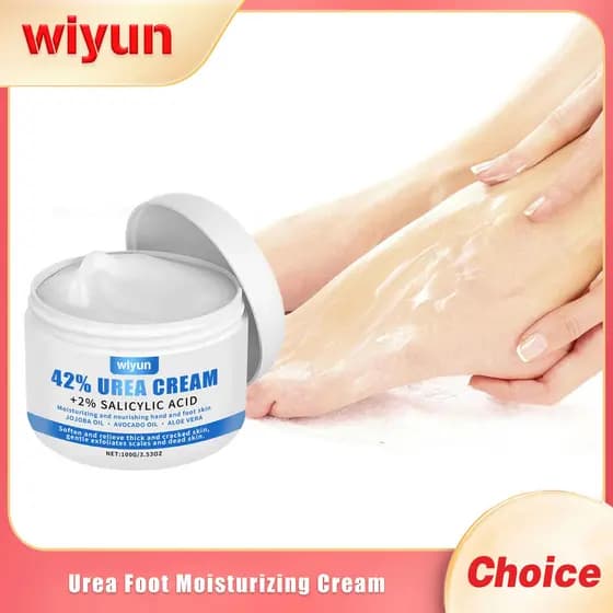 Creme para os Pés com Ureia Suaviza e Hidrata a Pele, Alivia a Secura, Previne Rachaduras nos Calcanhares, Esfolia, Pene
