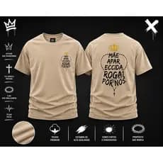 T Shirt Streetwear Religiosa Unissex Nossa Senhora Aparecida Católica Estampa Premium 100% Algodão
